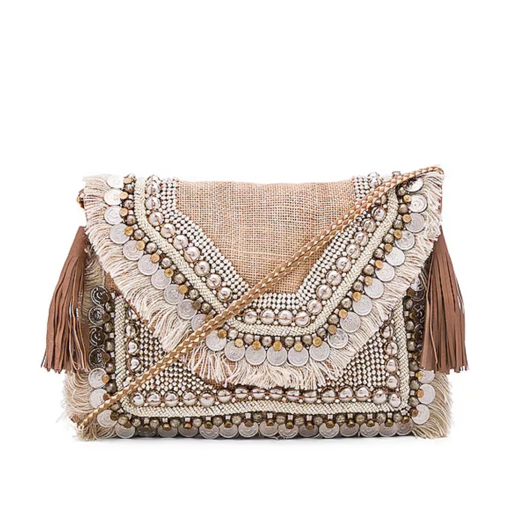 Leela Clutch in Natural by SHASHI